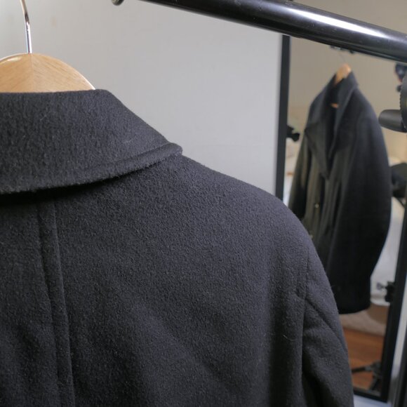 Banana Republic Dark Navy Wool-Blend Coat - Large - Picture 6 of 9